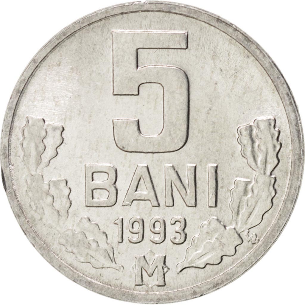 Moldova, 5 Bani, 1993, KM:2