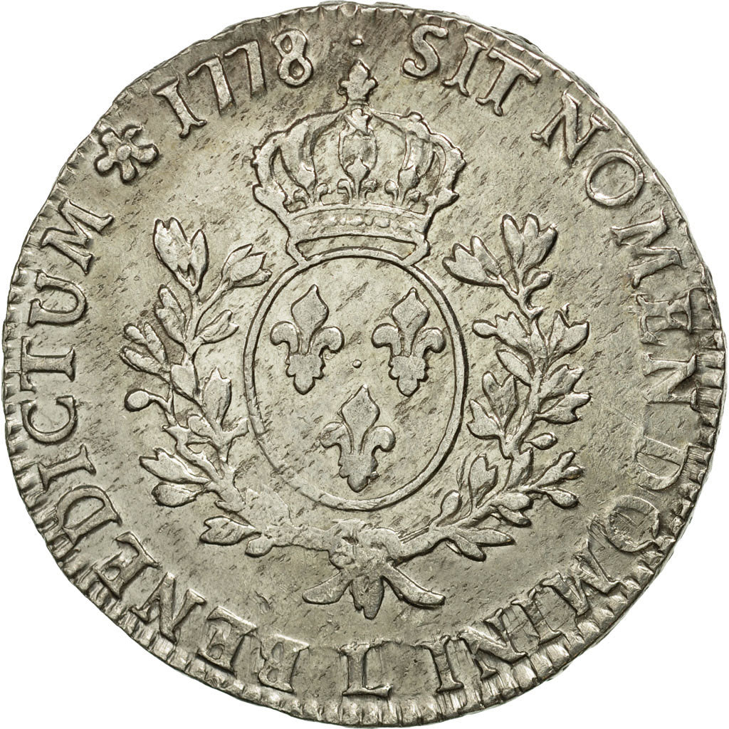 Moneda, Francia, Louis XVI, Écu aux branches d'olivier, Ecu, 1778, Bayonne