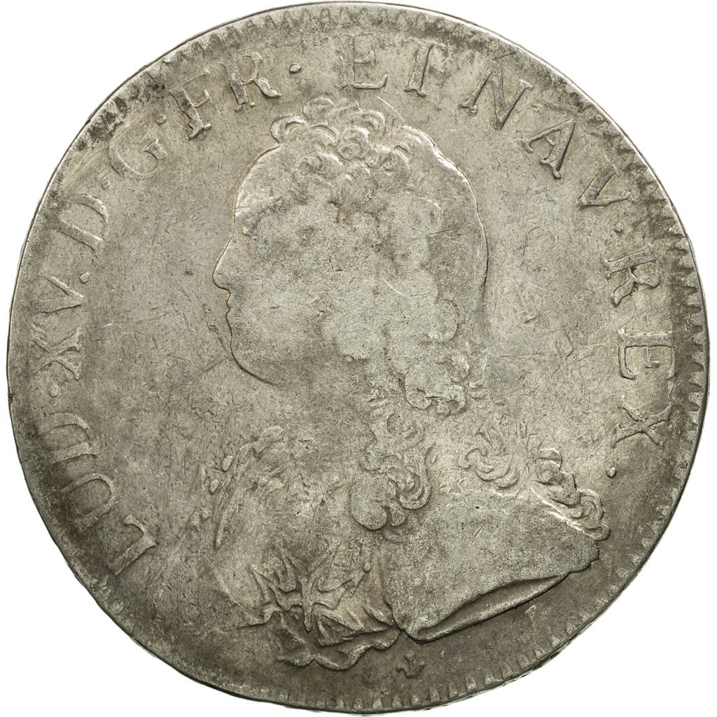 Monnaie, France, Louis XV, Écu aux branches d'olivier, Ecu, 1727, Bordeaux, TB