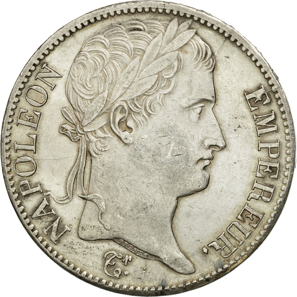 Francia, Napoléon I, 5 Francs, 1812, Bayonne, MBC+, Plata, KM:694.9