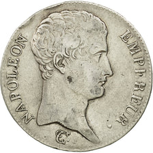 Moneda, Francia, Napoléon I, 5 Francs, 1805, Paris, BC+, Plata, KM:662.1