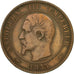 Munten, Frankrijk, 10 Centimes, 1853, Lille, ZF, Bronze, KM:M24, Gadoury:249c