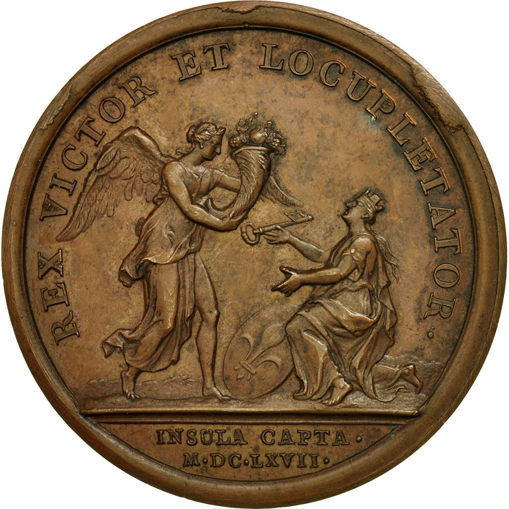 Francia, Medal, Prise de Lille, Louis XIV, History, 1667, Mauger, SPL-, Bronzo