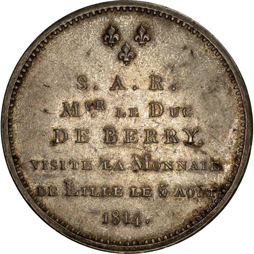 Münze, Frankreich, Louis XVIII, Louis XVIII, 5 Francs, 1814, Lille, VZ, Silber