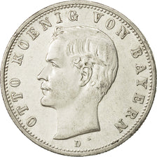 Coin, German States, BAVARIA, Otto, 2 Mark, 1908, Munich, AU(55-58), Silver