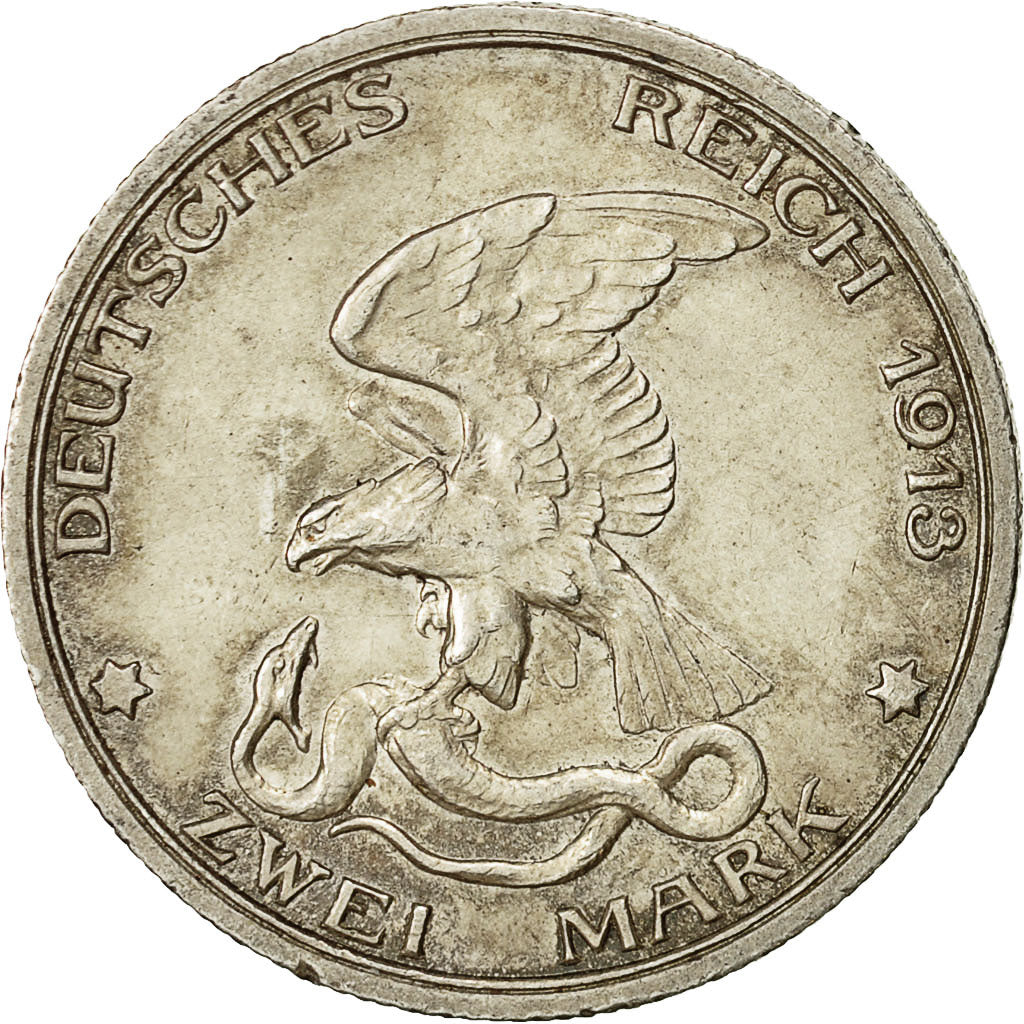 Etats allemands, PRUSSIA, Wilhelm II, 2 Mark, 1913, Berlin, SUP, Argent, KM:532