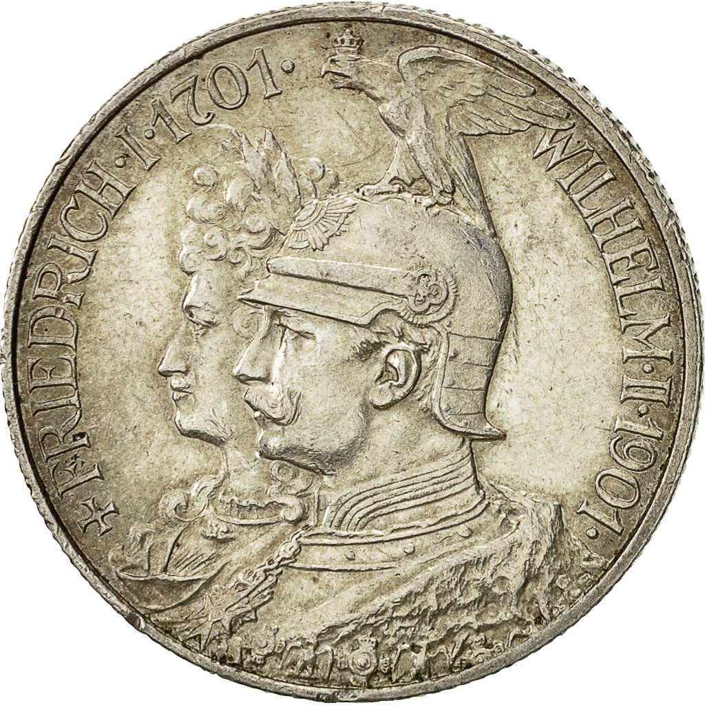 Etats allemands, PRUSSIA, Wilhelm II, 2 Mark, 1901, Berlin, SUP, Argent, KM:525