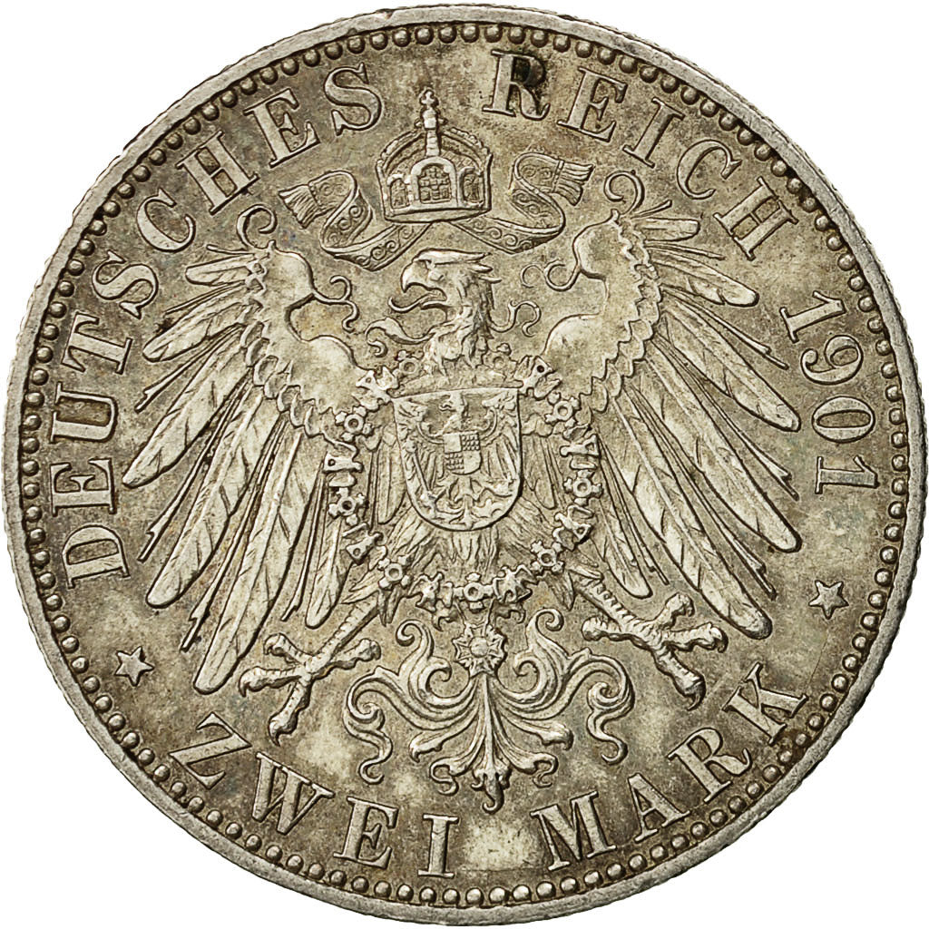 Etats allemands, PRUSSIA, Wilhelm II, 2 Mark, 1901, Berlin, SUP, Argent, KM:525
