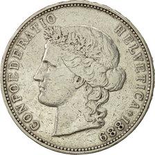 Switzerland, 5 Francs, 1889, Bern, EF(40-45), Silver, KM:34