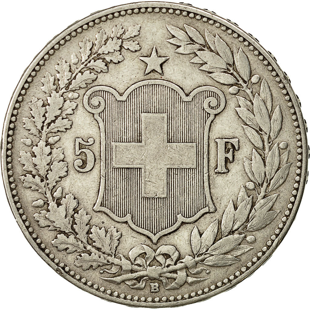 Switzerland, 5 Francs, 1909, Bern, VF(30-35), Silver, KM:34