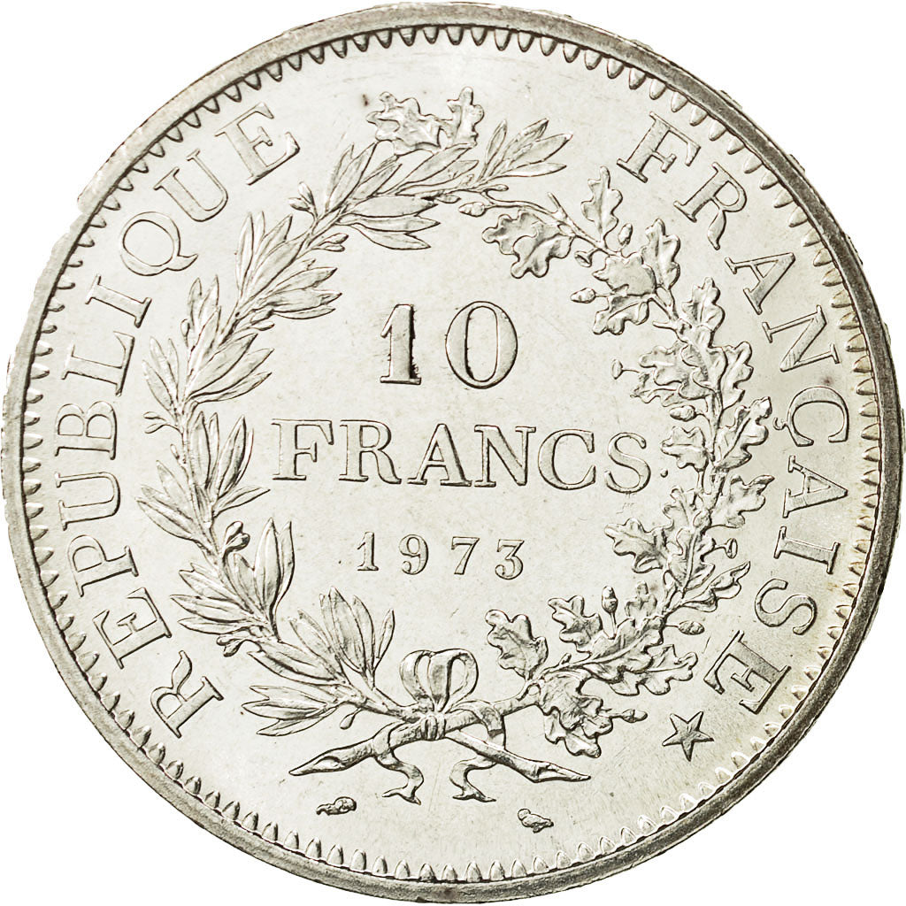 France, Hercule, 10 Francs, 1973, Paris, MS(60-62), Silver, KM:932, Gadoury:813