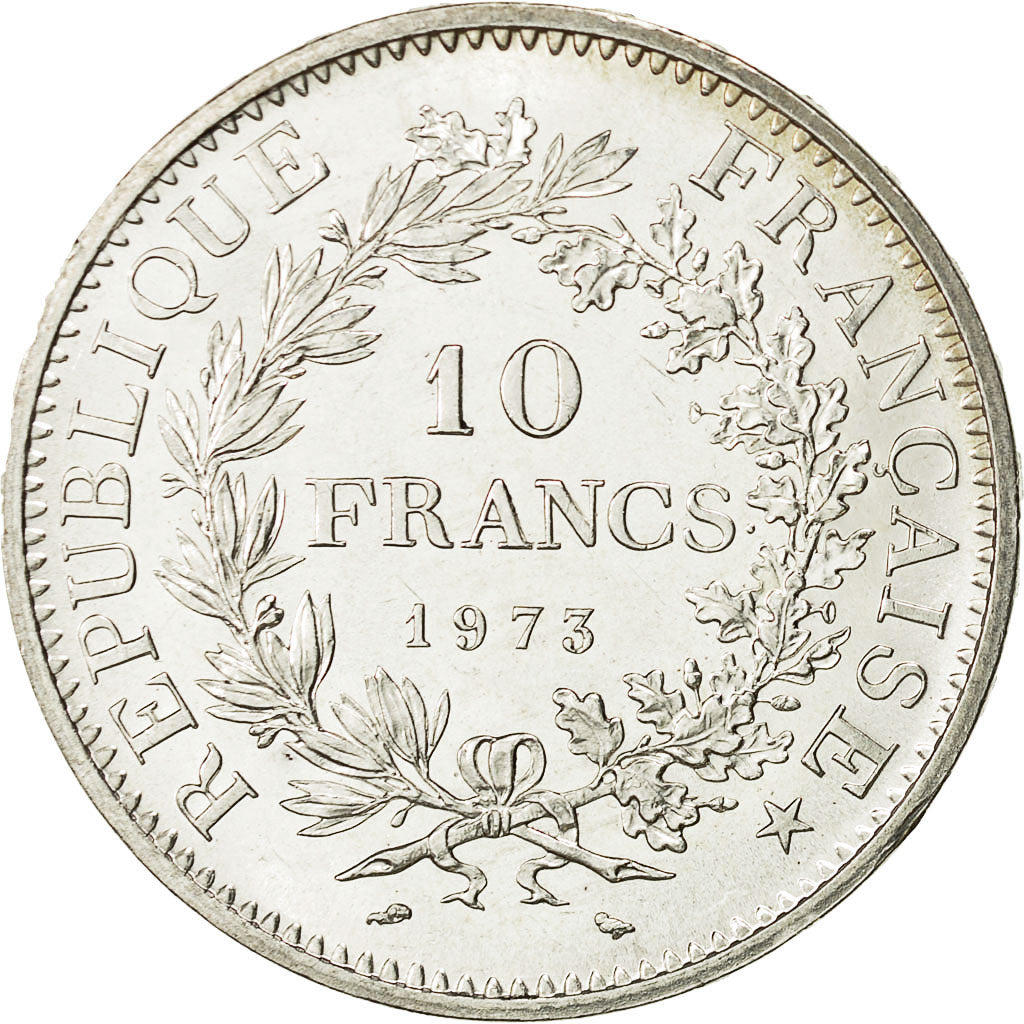 Coin, France, Hercule, 10 Francs, 1973, Paris, MS(60-62), Silver, KM:932
