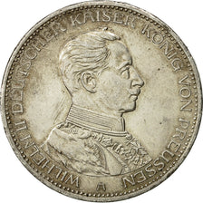 German States, PRUSSIA, Wilhelm II, 3 Mark, 1914, Berlin, AU(50-53), KM 538