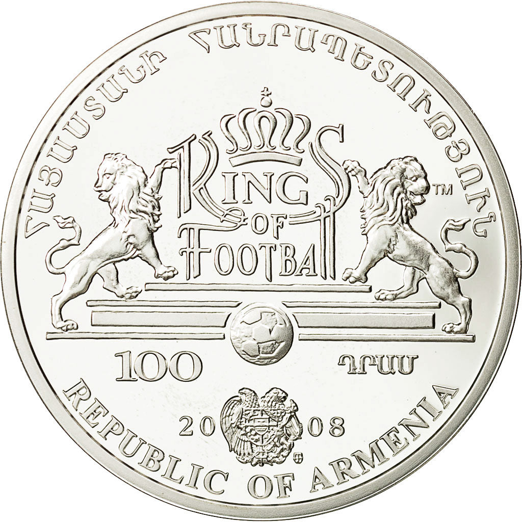 Coin, Armenia, 100 Dram, 2008, MS(65-70), Silver, KM:182
