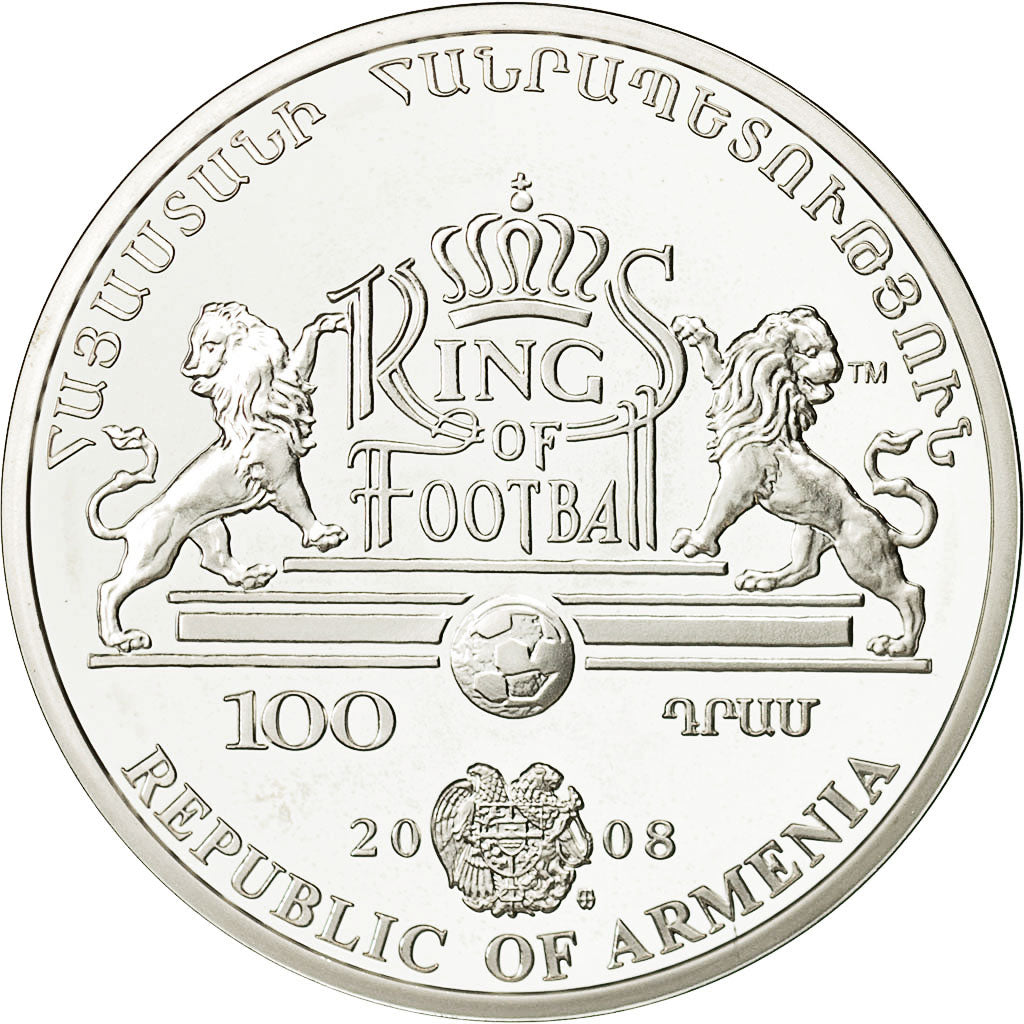 Coin, Armenia, 100 Dram, 2008, MS(65-70), Silver, KM:183