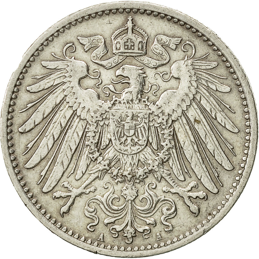 GERMANY - EMPIRE, Wilhelm II, Mark, 1915, Berlin, EF(40-45), Silver, KM:14