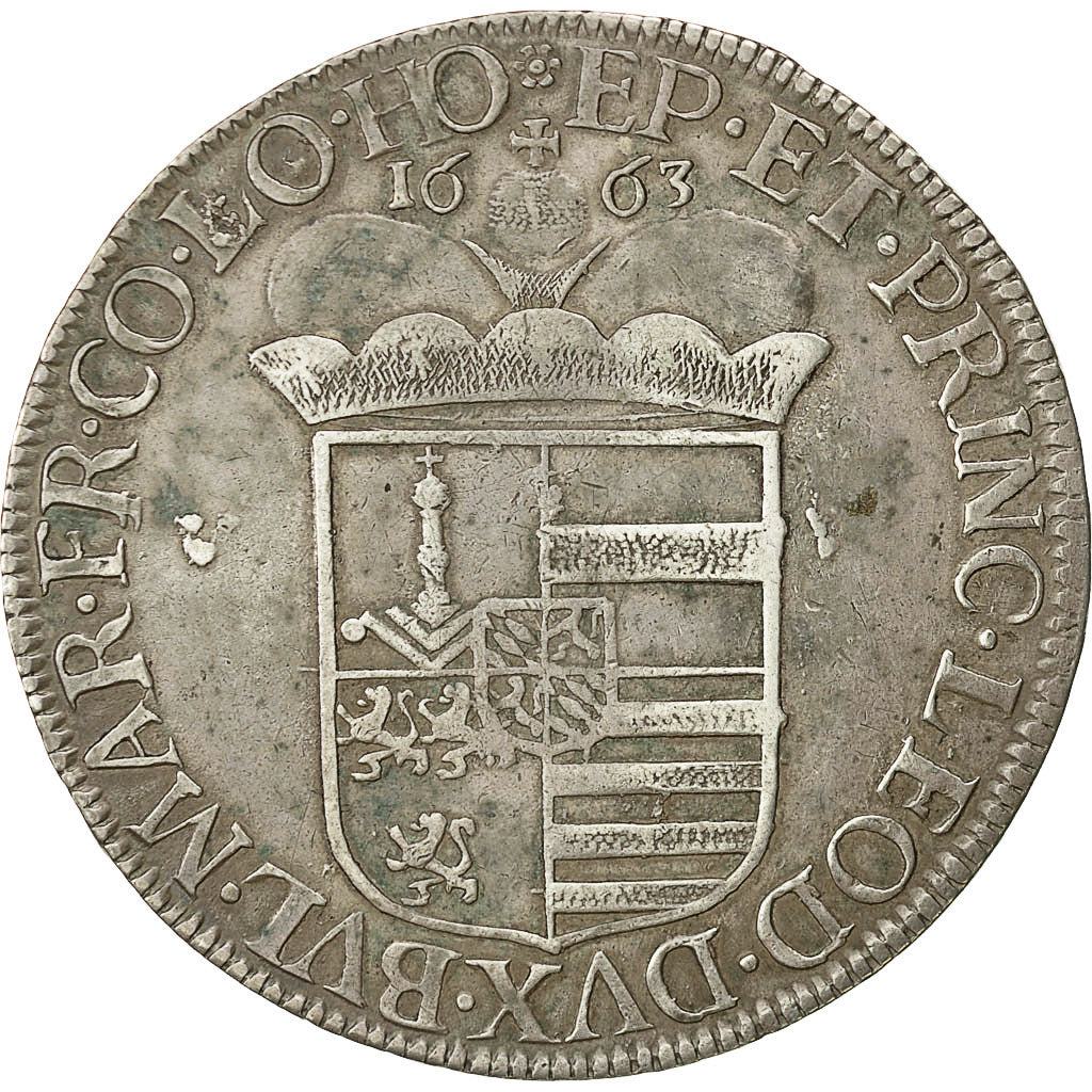 Coin, LIEGE, Maximilian Henry, Patagon, 1663, Liege, EF(40-45), Silver, KM:80