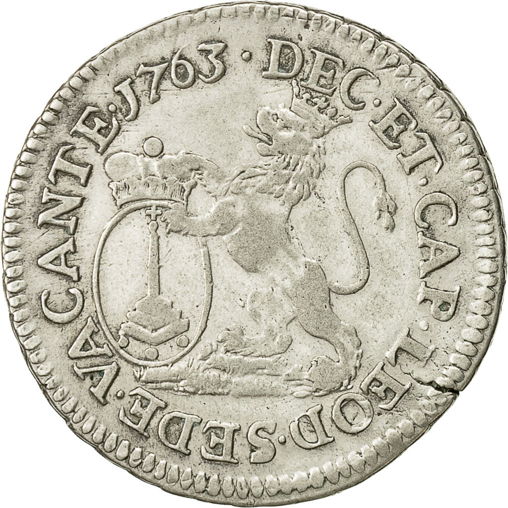 Coin, LIEGE, Escalin, 6 Sols, 1763, Liege, EF(40-45), Silver, KM:170