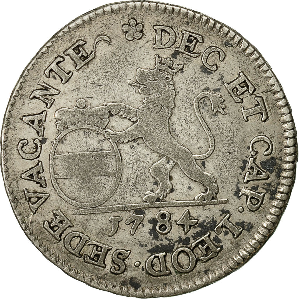 LIEGE, Escalin, 6 Sols, 1784, Liege, EF(40-45), Silver, KM:175