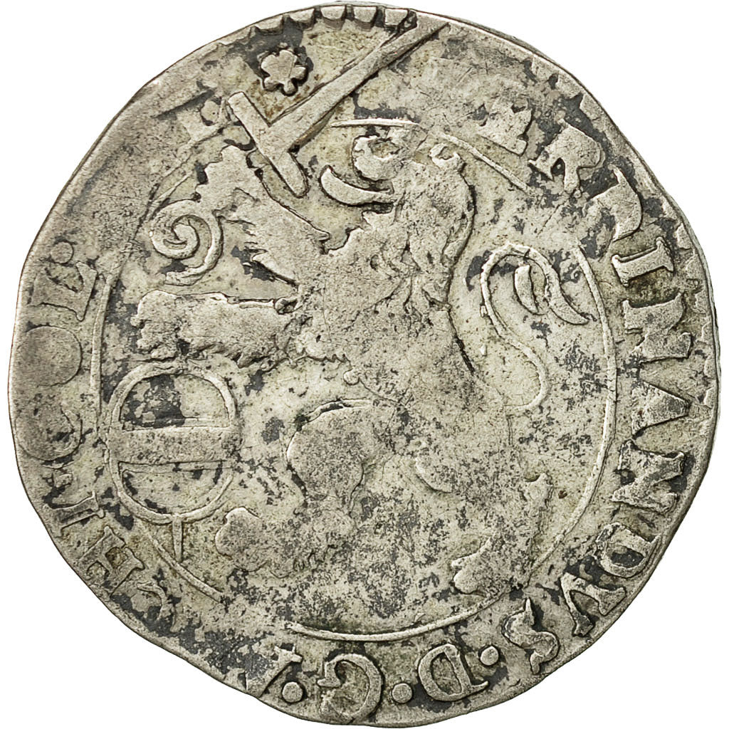 LIEGE, Ferdinand, Escalin, 1641, Liege, VF(20-25), Silver, KM:58