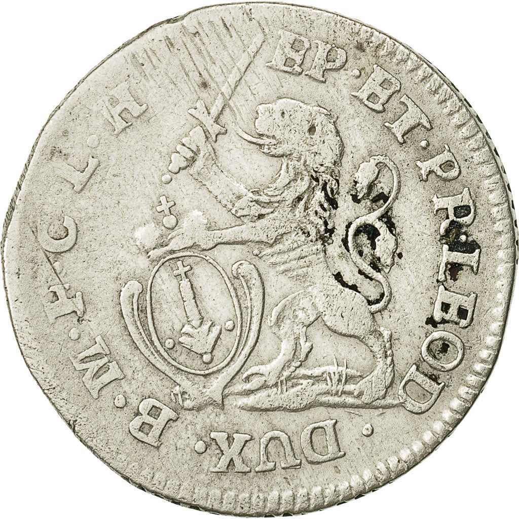 Coin, LIEGE, John Theodore, 2 Escalin, 1753, Liege, EF(40-45), Silver, KM:161