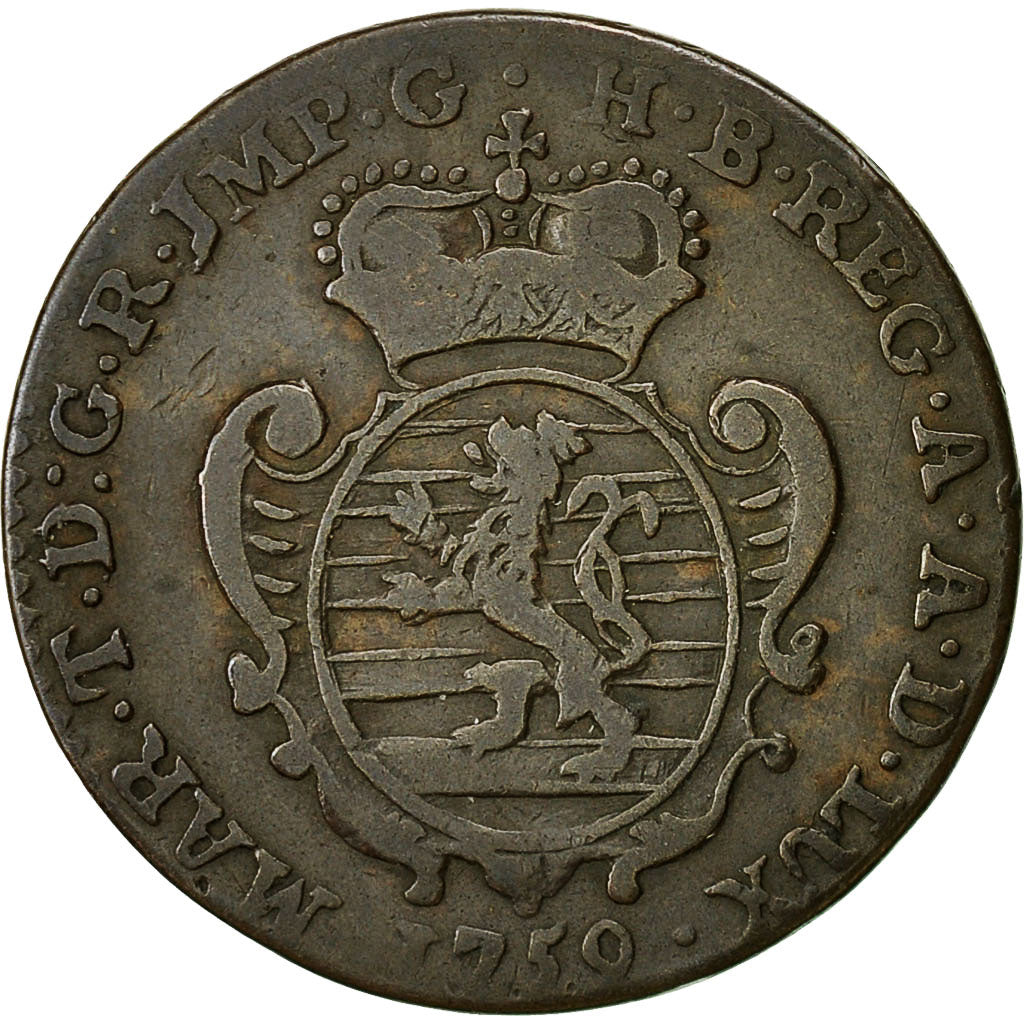 Luxembourg, Maria Theresa, 2 Liards, 1759, Brussels, EF(40-45), Copper, KM:4