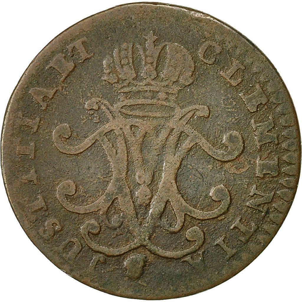 Moneta, Lussemburgo, Maria Theresa, Liard, 1759, Brussels, BB, Rame, KM:3