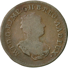 Lussemburgo, Maria Theresa, Liard, 1757, Brussels, MB, Rame, KM:1