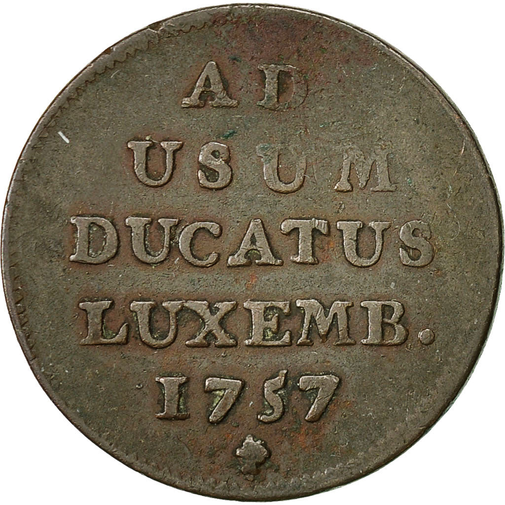 Luxembourg, Maria Theresa, Liard, 1757, Bruxelles, TB+, Cuivre, KM:1