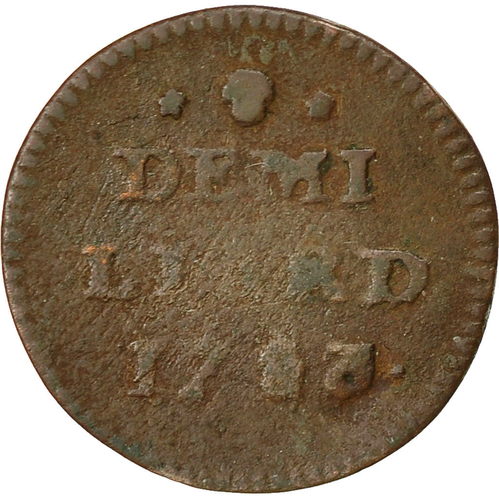 Coin, Luxembourg, Joseph II, 1/2 Liard, 1783, Brussels, VF(30-35), Copper, KM:10