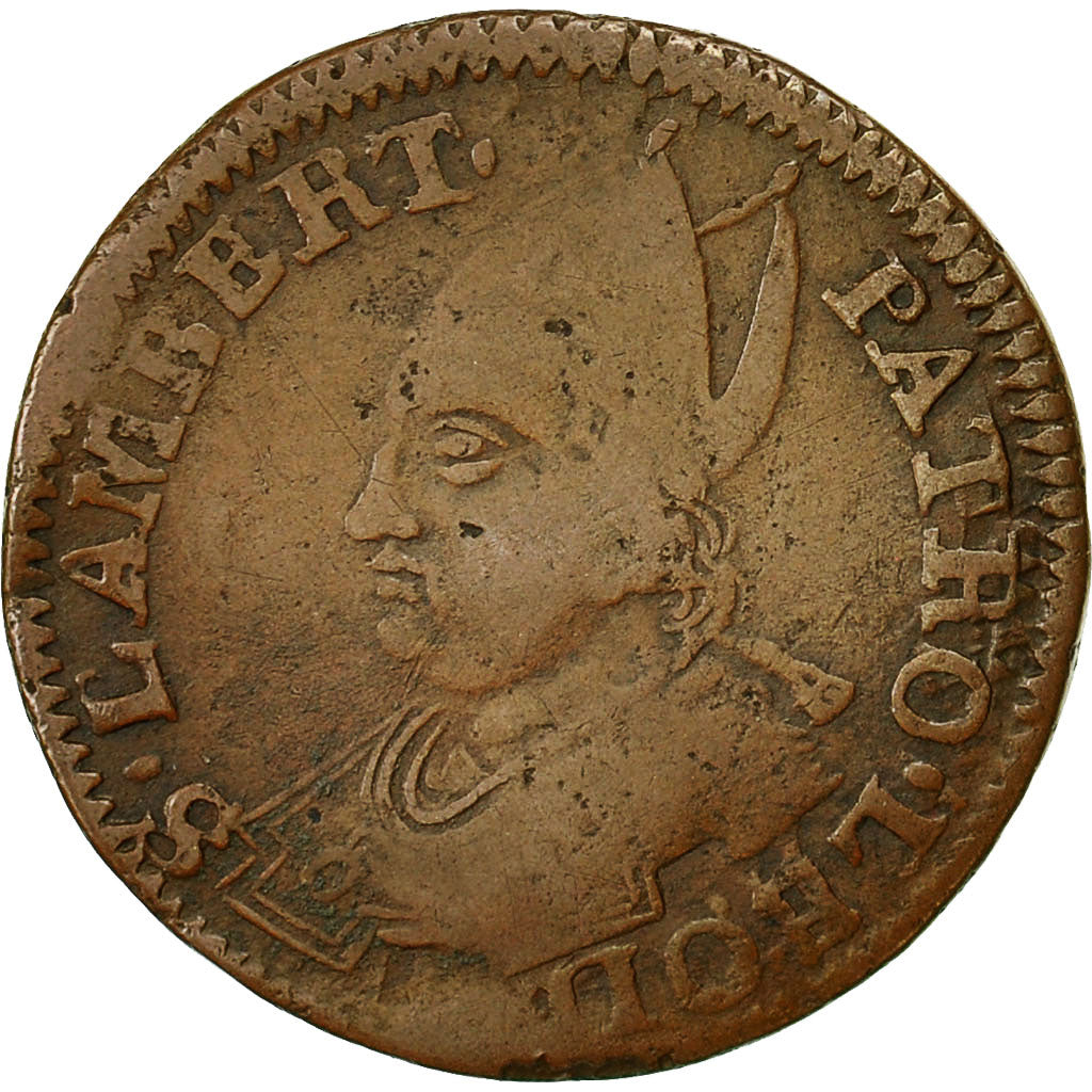 LIEGE, Liard, 1688, Liege, VF(30-35), Copper, KM:95