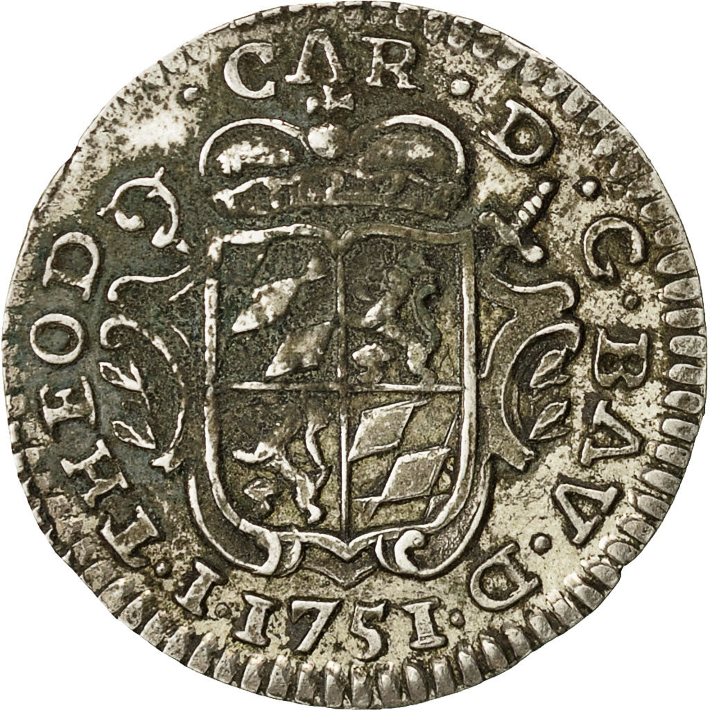 LIEGE, John Theodore, Plaquette, 1751, Liege, EF(40-45), Silver, KM:152
