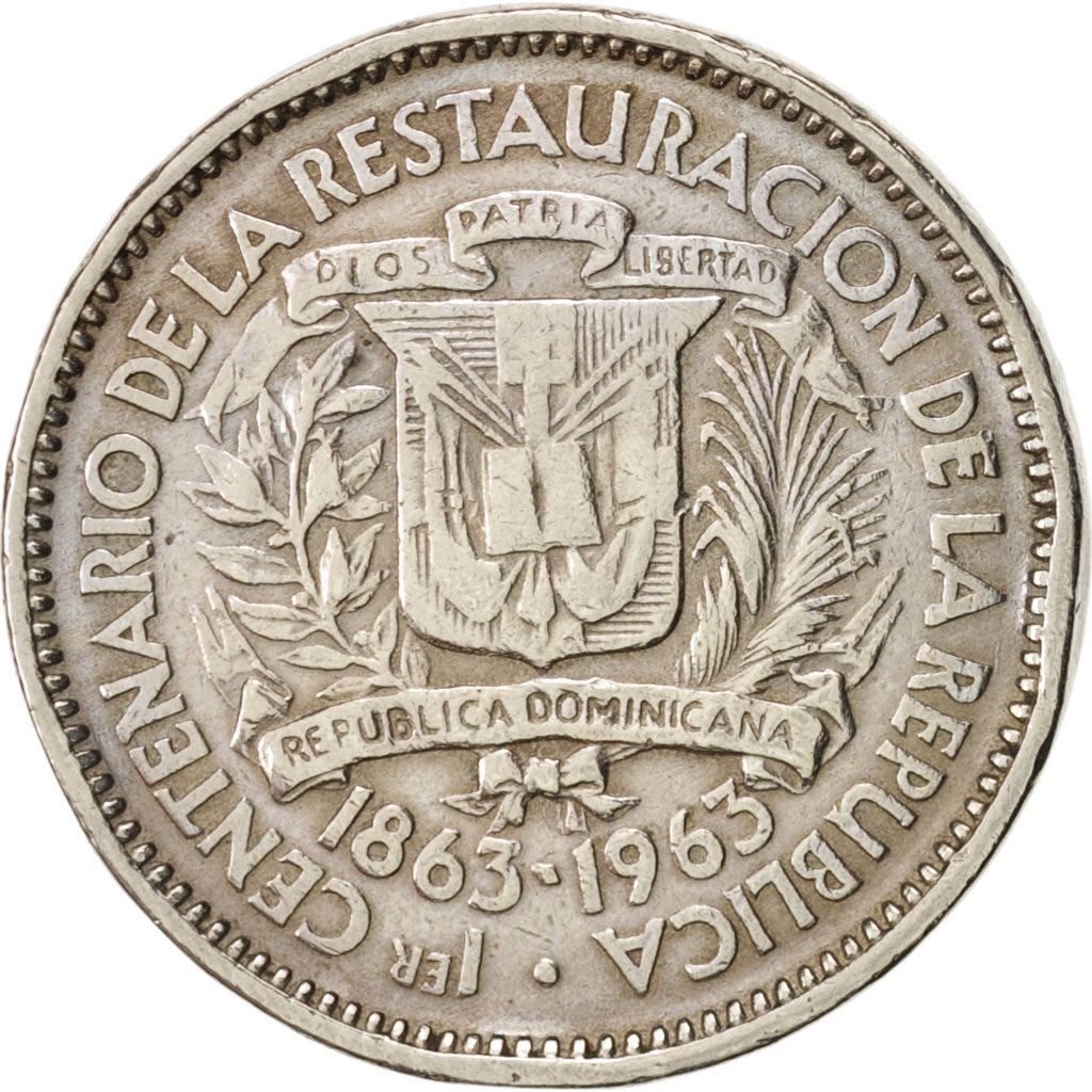 Dominican Republic, 5 Centavos, 1963, KM:26