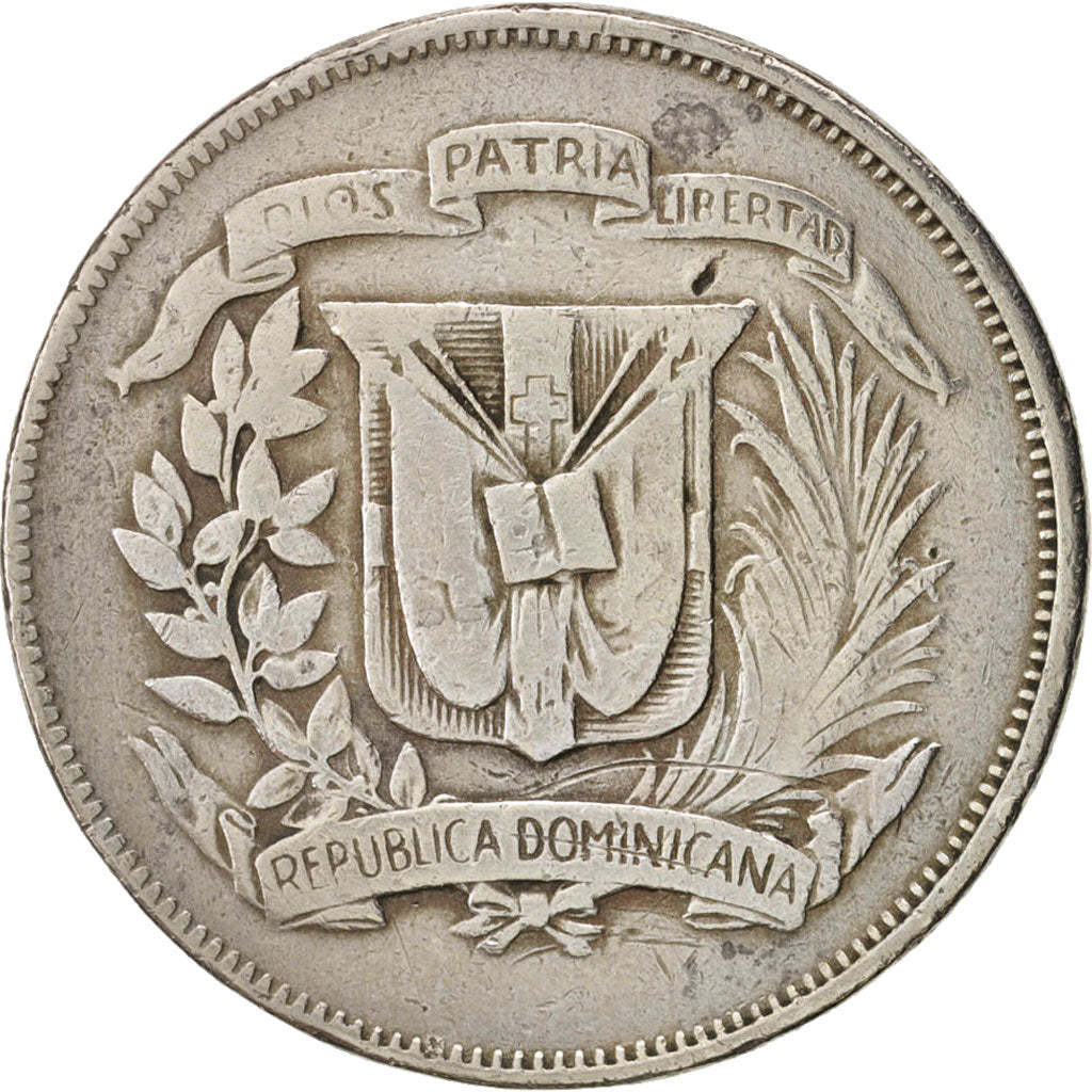 Repubblica domenicana, 1/2 Peso, 1967, MB+, Rame-nichel, KM:21a.1