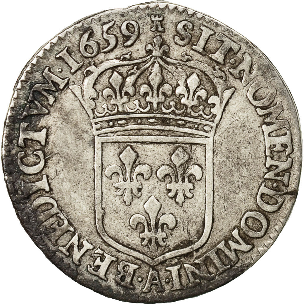 Moneda, Francia, Louis XIV, 1/12 Écu au buste juvénile, 1/12 ECU, 10 Sols