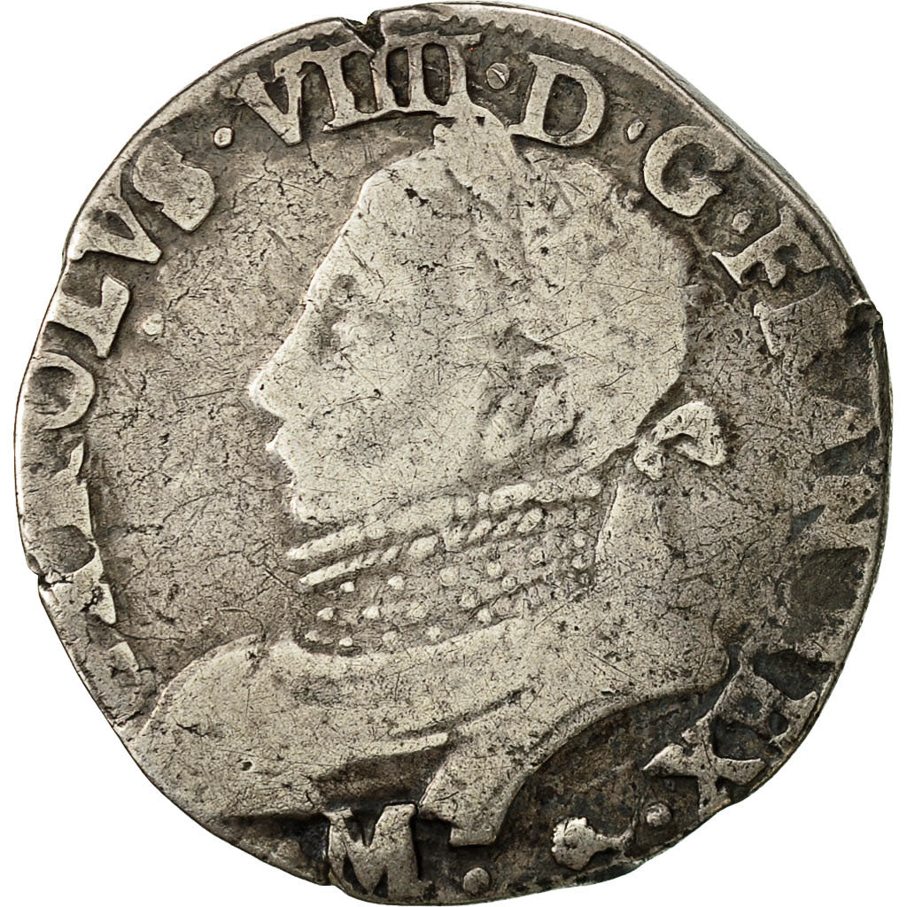 Coin, France, Henri III, Henri III, Teston, 1575, Toulouse, VF(20-25), Silver