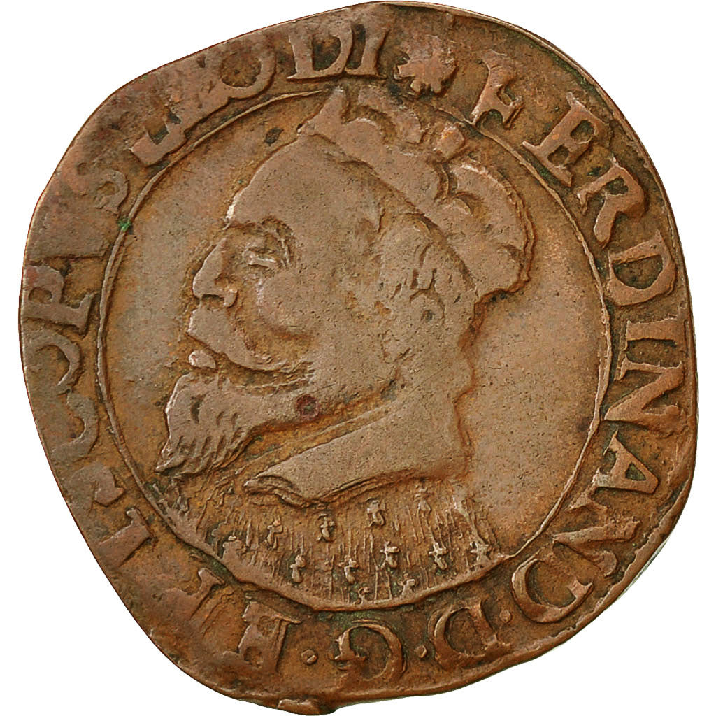 coin, LIEGE, Ferdinand de Bavière, Liard, Liege, VF(30-35), Cuivre