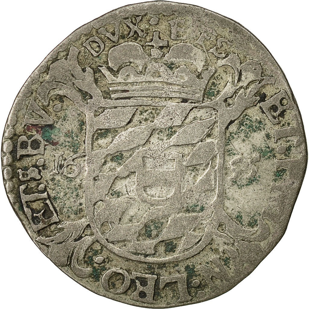 Coin, LIEGE, Maximilian Henry, Escalin, 1655, Liege, VF(30-35), Silver, KM:76