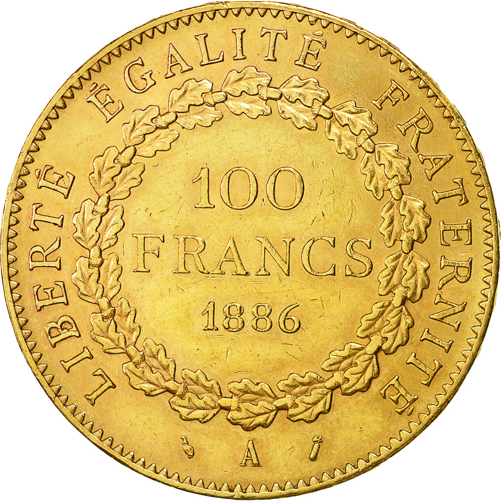 Coin, France, Génie, 100 Francs, 1886, Paris, AU(50-53), Gold, KM:832