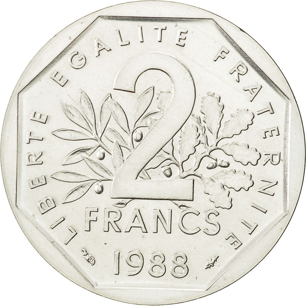 Monnaie, France, 2 Francs, 1988, FDC, Argent, Gadoury:123.P2