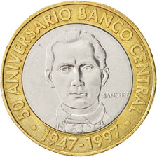 Coin, Dominican Republic, 5 Pesos, 1997, AU(50-53), Bi-Metallic, KM:88