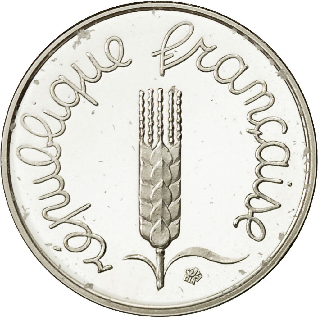Coin, France, 1 Centime, 1988, MS(65-70), Silver, Gadoury:4.P2