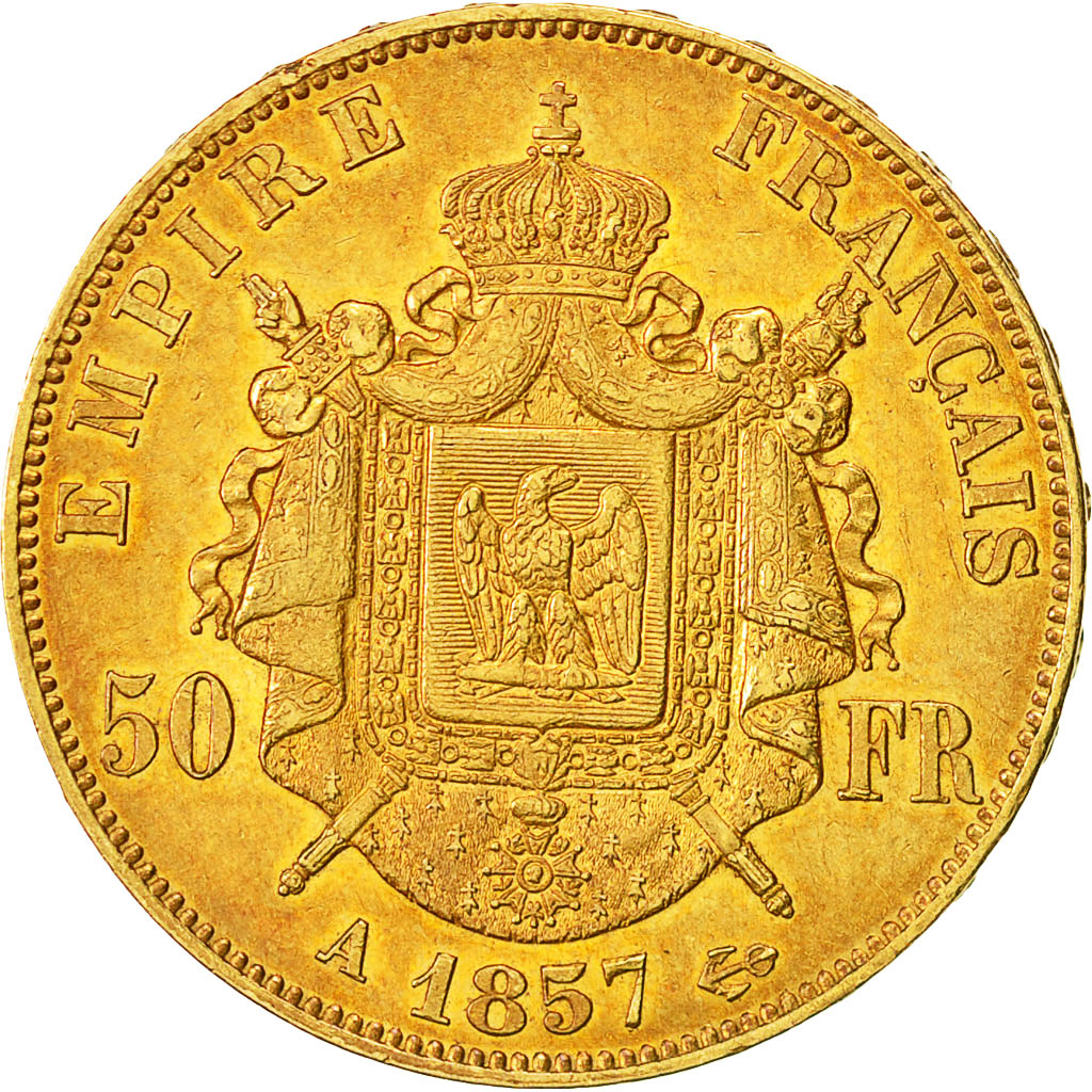 Monnaie, France, Napoleon III, Napoléon III, 50 Francs, 1857, Paris, TTB, Or