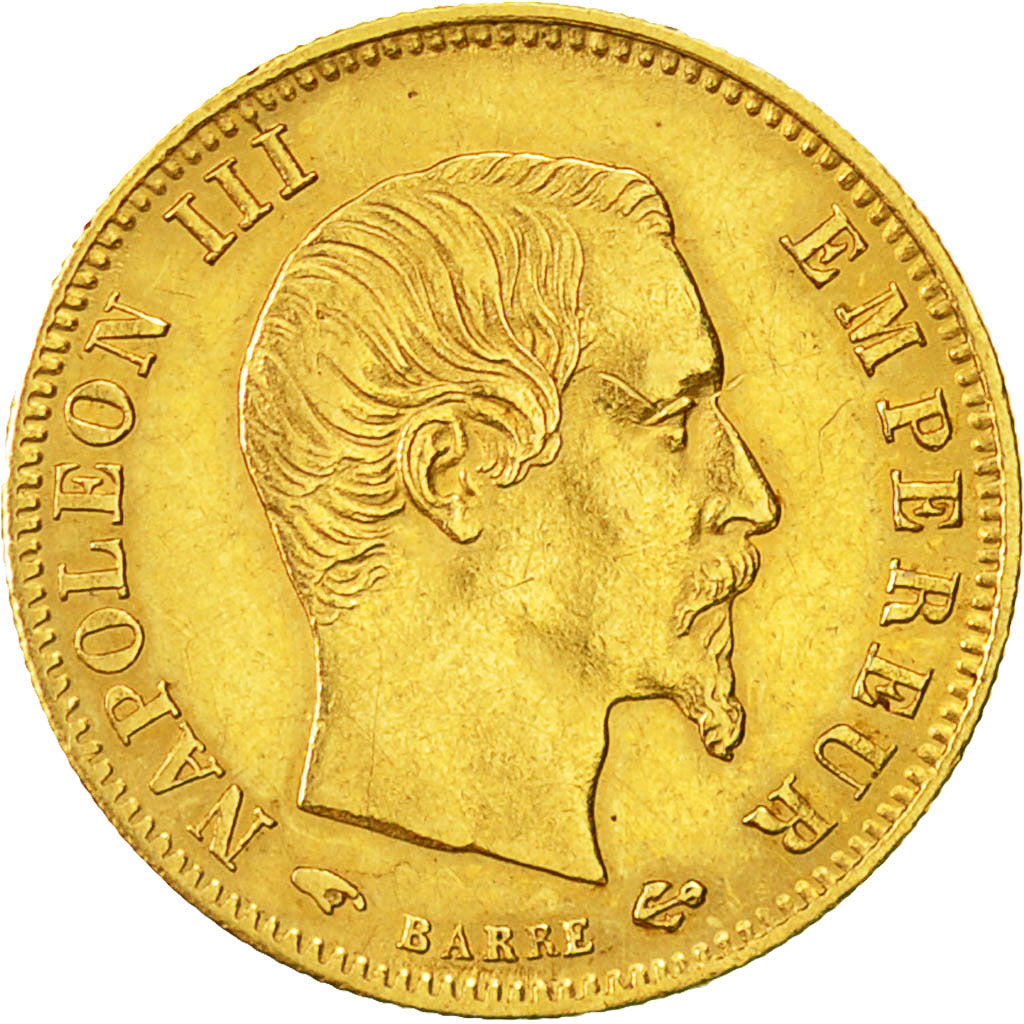 Moneta, Francia, Napoleon III, Napoléon III, 5 Francs, 1859, Paris, BB, Oro