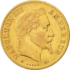 Moneda, Francia, Napoleon III, Napoléon III, 10 Francs, 1864, Paris, MBC, Oro
