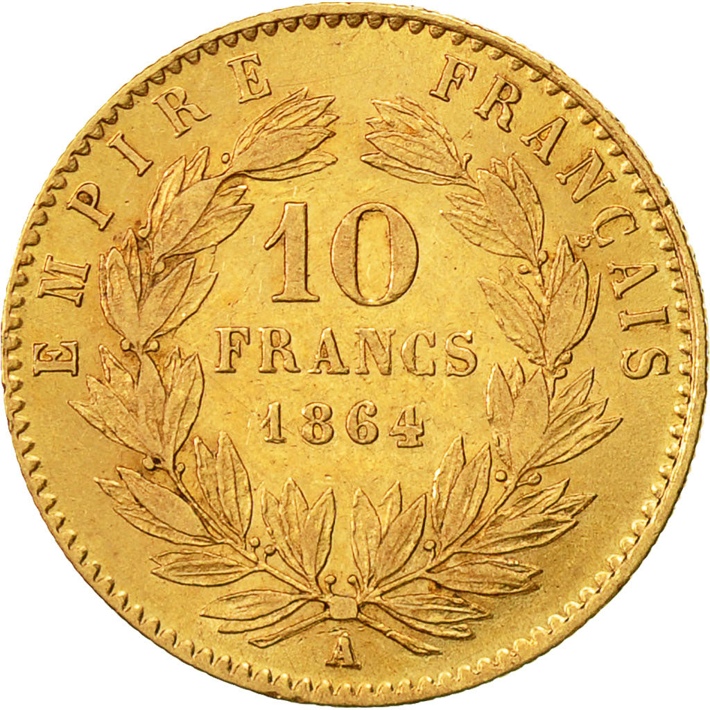 Monnaie, France, Napoleon III, Napoléon III, 10 Francs, 1864, Paris, TTB, Or