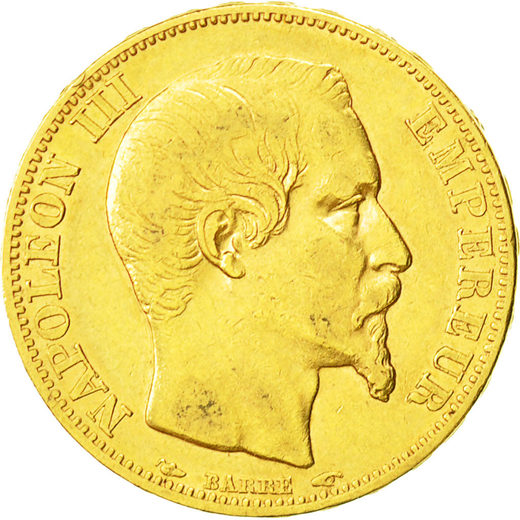 Moneta, Francia, Napoleon III, Napoléon III, 20 Francs, 1854, Paris, BB, Oro