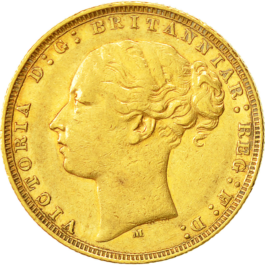 Coin, Australia, Victoria, Sovereign, 1879, Melbourne, AU(50-53), Gold, KM:7