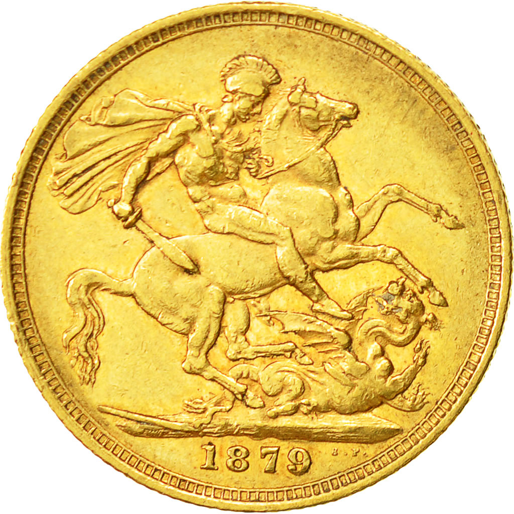 Coin, Australia, Victoria, Sovereign, 1879, Melbourne, AU(50-53), Gold, KM:7