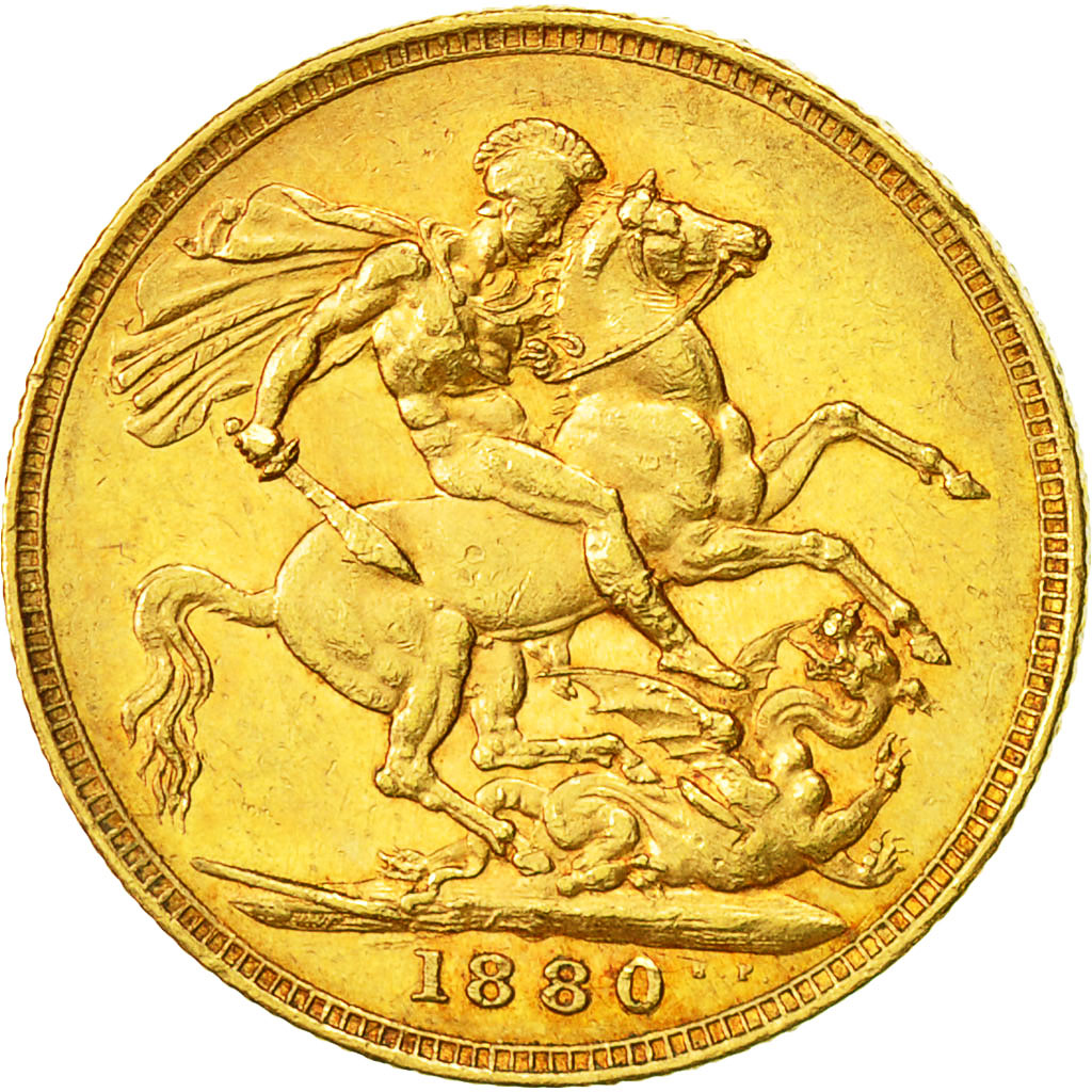 Coin, Australia, Victoria, Sovereign, 1880, Melbourne, AU(50-53), Gold, KM:7